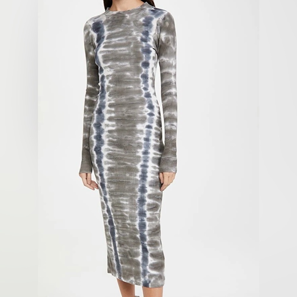 Young Fabulous & Broke Dax Dress Ribbed Tie Dye Size Medium